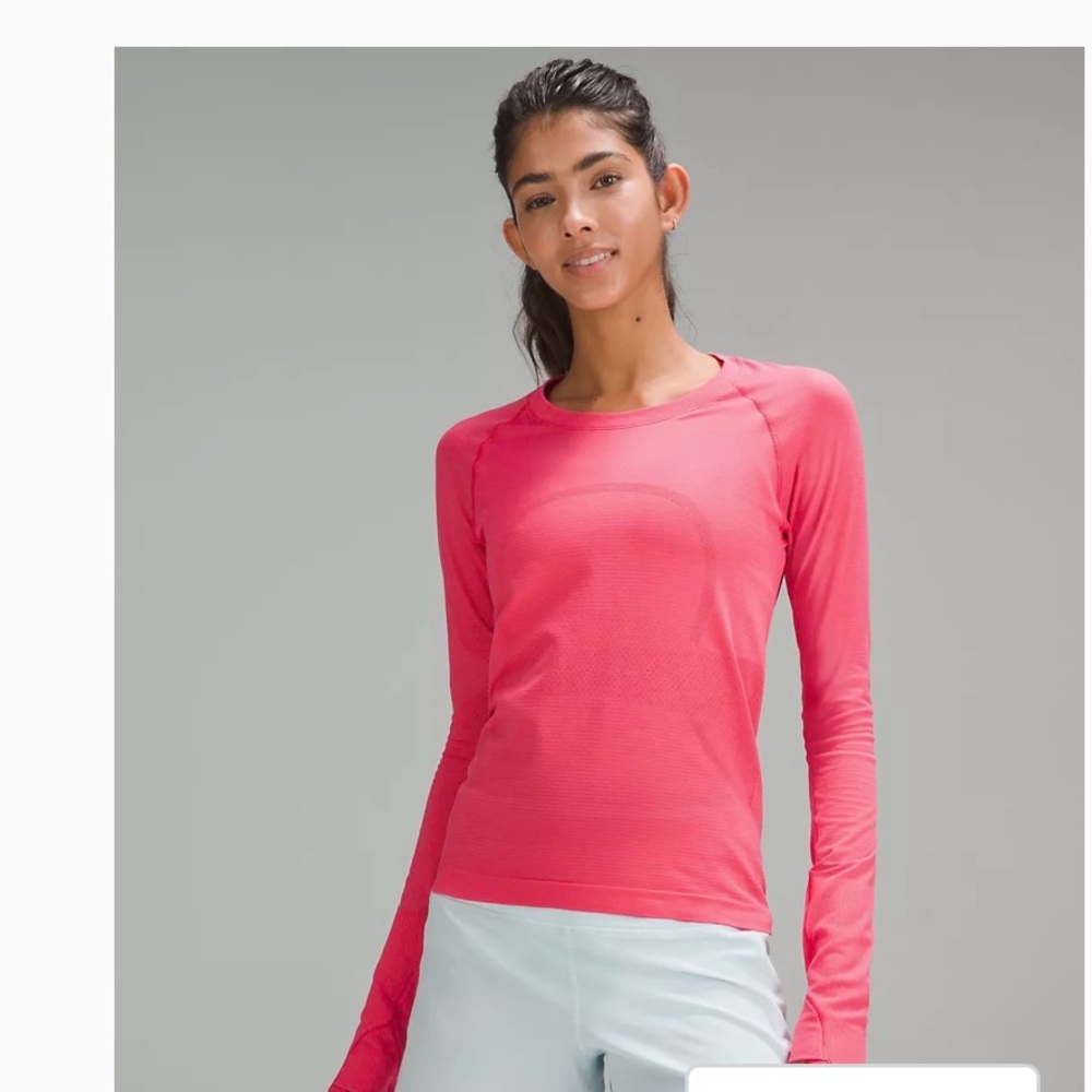 lululemon athletica Long Sleeve Tee in Pink